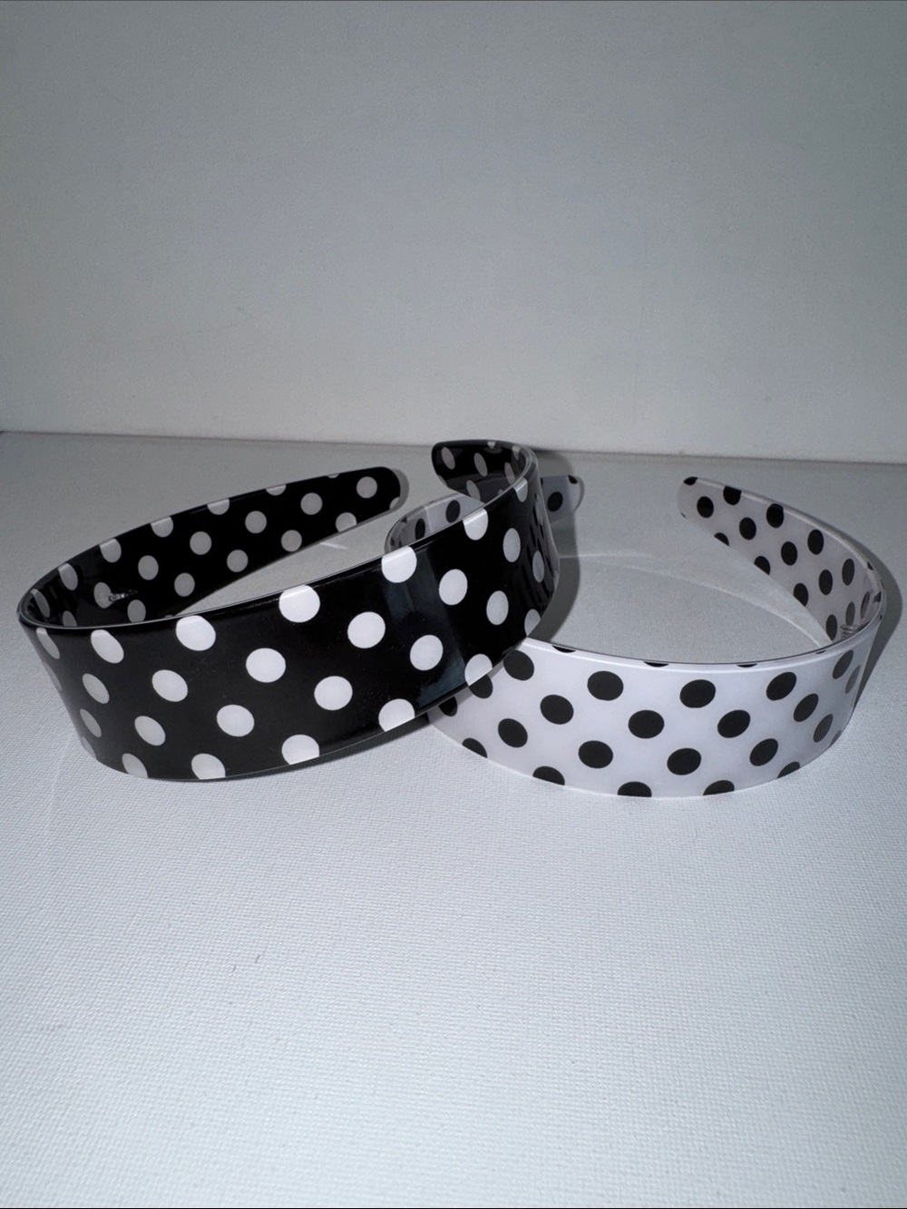 Piper K Polka Dot Headbands - Black & White
